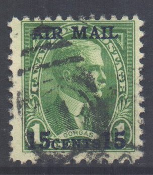 Panama Canal Zone Scott C1 - SG117, 1929 Airmial 15c on 1c used