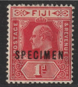 FIJI 1906 KE7 1d SPECIMEN with dotted P variety