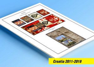 COLOR PRINTED CROATIA 2011-2018 STAMP ALBUM PAGES (53 illustrated pages)