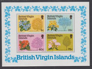 British Virgin Islands 341a Flowers Souvenir Sheet MNH VF