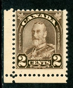 Canada 1931 KGV 2¢ Brown Die 2 Scott #166 Post Office Fresh!! MNH V636