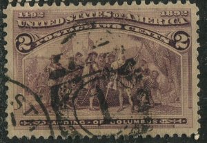 231 2c Colombian Used  VF