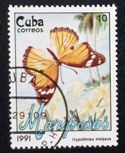 CUBA Sc# 3290 BUTTERFLIES butterfly 10c 1991  used / cancelled