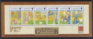 Alderney 175a Golf Souvenir Sheet MNH VF