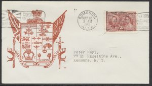 1937 #237 George VI Coronation FDC Eric Heyl Cachet Edmonton ALTA Flag