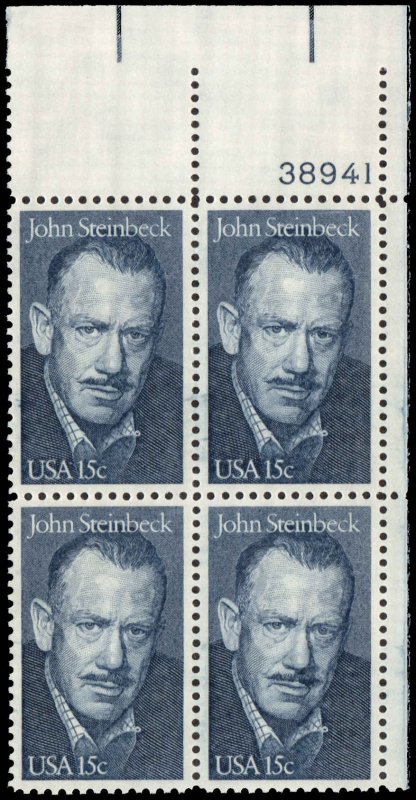 US #1773 STEINBECK MNH UR PLATE BLOCK #38941