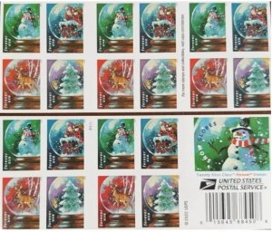 Snow Globes Christmas Forever stamps 5 books total 100pcs