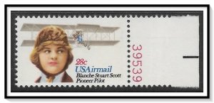 US #C99 Airmail Plate # Single MNH