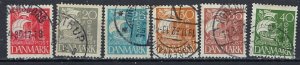 Denmark 192-97 Used 1927 set (ak2902)