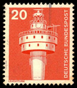 GERMANY Sc 1172 USED - 1976 20p -Alte Weser Lighthouse