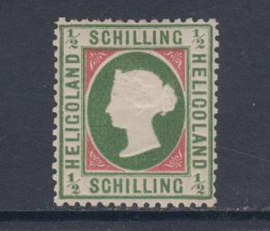 Heligoland Sc 5 MLH. 1869 ½sch embossed Queen Victoria, perf 13½x14½, almost VF