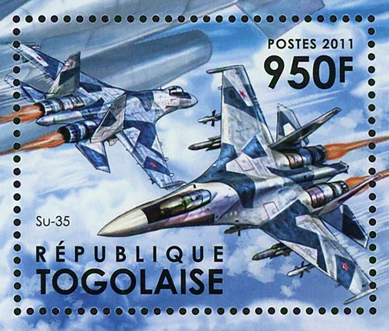 Military Aircrafts Stamp Airplane F-16 SU-33 SU-35 Souvenir Sheet #4389-4391 