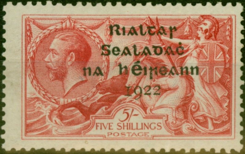 Ireland 1922 5s Rose-Carmine SG19 Fine MM 