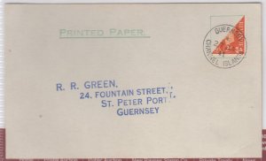 GREAT BRITAIN -  GUERNSEY 1941 (27 Jan) plain postcard with 1938 - 31248