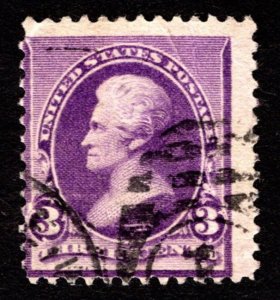 1890, US 3c, Jackson, Used, Sc 221