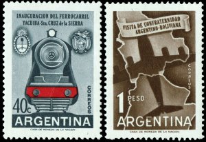 Argentina #671-672  MNH - Argentine-Bolivian Friendship (1958)