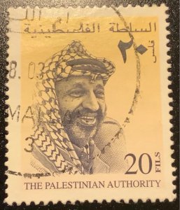 1996 PALESTINE AUTHORITY. Yasser Arafat. 20 threads. SG#69. USED-