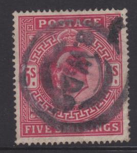 Great Britain 1902 KEVII 5/- Sc#140 Very Fine Used