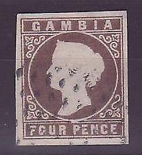  Ausgewischte FALSCHE FÃ¤lschung Gambias Gambia 4p Miniatur