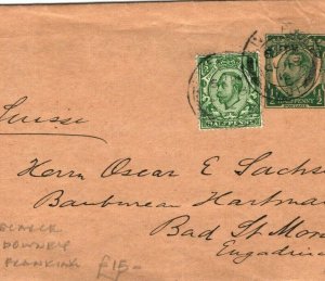GB Cover Stationery Wrapper SCARCE DOWNEY FRANKING Liverpool 1912{samwells}EA103 