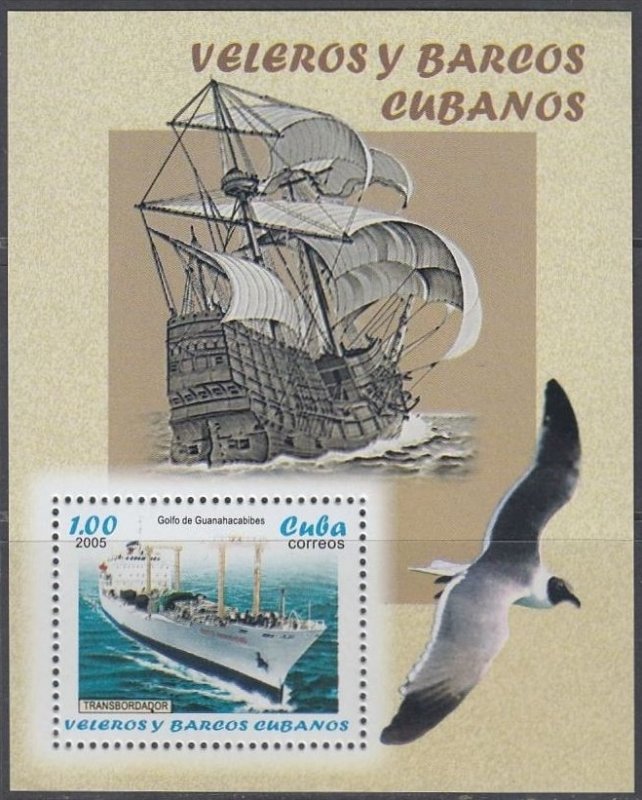 2005 Cuba 4711/B200 Sea fauna / Ships