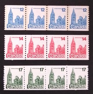 Canada 729|730|806 Set of Strips VF MNH