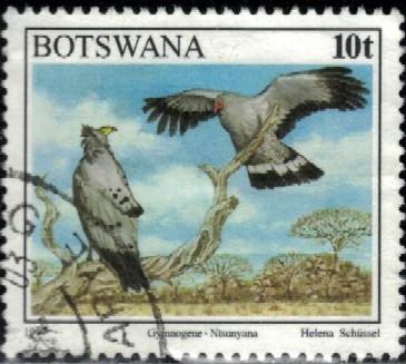 Bird, African Harrier Hawk, Gymnogene, Botswana stamp SC#621 Used