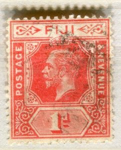 FIJI; 1912 early GV issue fine used 1d. value