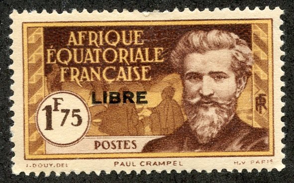 French Equatorial Africa, Scott #113 Unused, Hinged