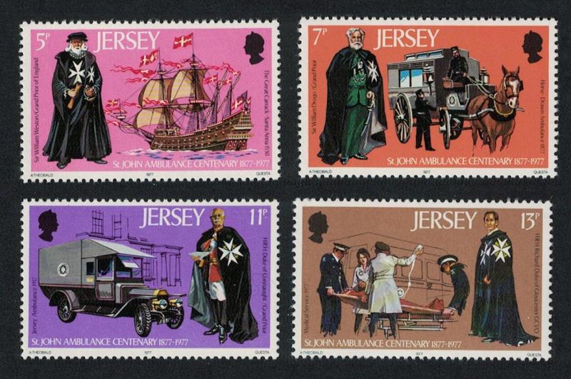 Jersey St John Ambulance Centenary Medicine Ships Transport 4v SG#175-178