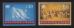 UN Geneva UN Flag 2v 1997 MNH SG#G306-G307