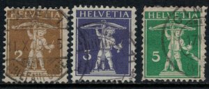 Switzerland #146-8  CV $15.65