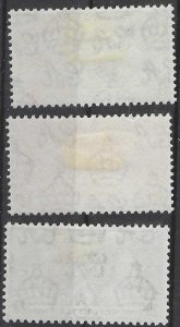 Ascension, Scott#37-39, mint, hinged, set of 3, Coronation, 1d, 2d, 3d