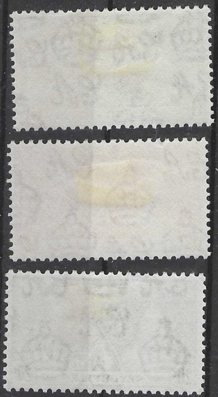 Ascension, Scott#37-39, mint, hinged, set of 3, Coronation, 1d, 2d, 3d