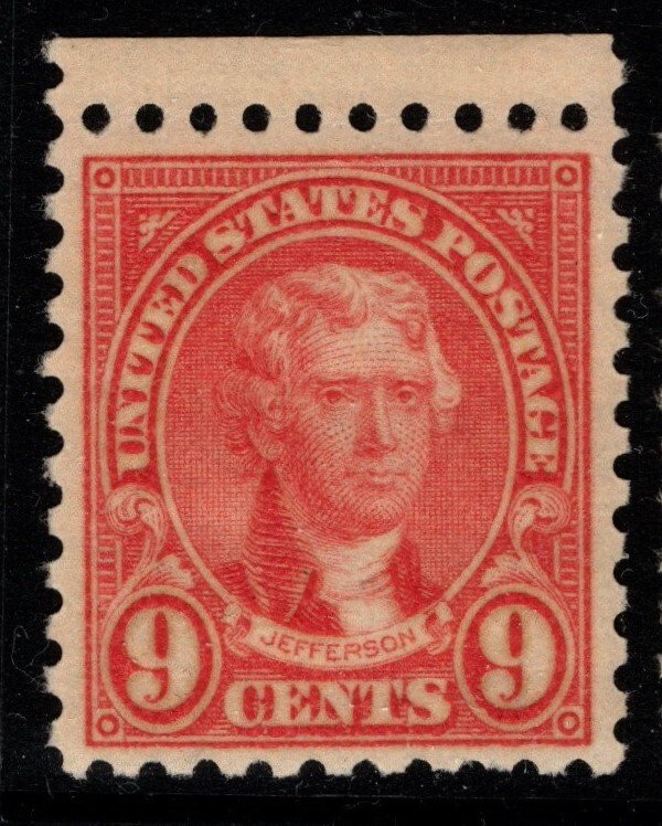 US 1926 Scott #- 590 9 Cent Thomas Jefferson MNH