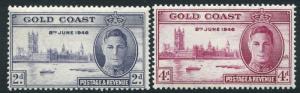 GOLD COAST-1946 Victory Set Perf 13½ x 14 Sg 133-134 UNMOUNTED MINT V21232