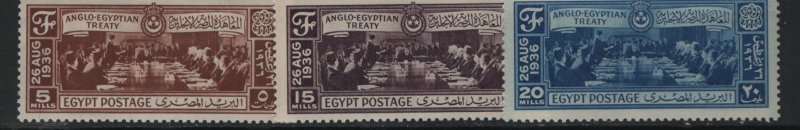 EGYPT, 203-205, (3) SET,  MNH, 1936 Signing of treaty