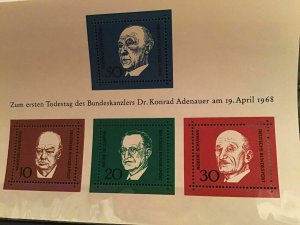 Germany Churchill and world leaders mint never hinged stamps sheet R21772