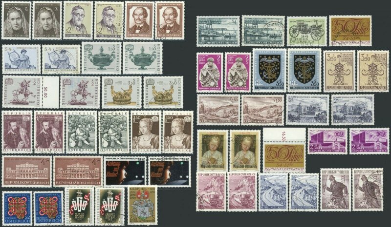 AUSTRIA Postage Stamp Collection EUROPE 1971 Used Mint NH