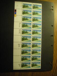 Scott C127, 45c Tropical Coastline, PB20 #A1111 UL, MNH Airmail with perf fold