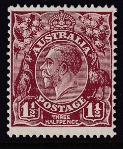 Sc# 115 1929 Australia 1½ pence KGV MNH perf 13½ x 12½ Wmk 228 CV $8.00 Stk #2