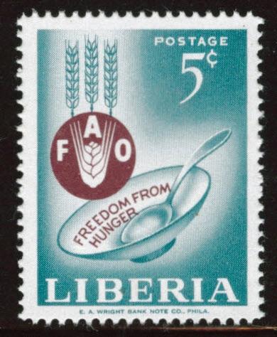 LIBERIA Scott 407 MNH** 1963 FAO freedom from hunger stamp