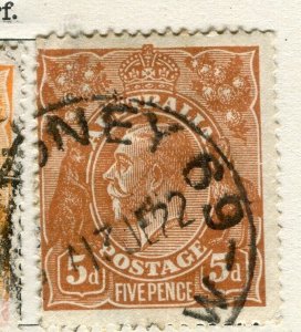 AUSTRALIA; 1915-20 early GV Head issue fine used 5d. value