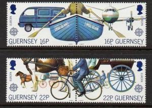 Guernsey 1988 Europa Bicycle Boat VF MNH (381-4)
