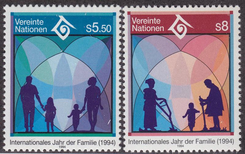 UN VIENNA MNH Scott # 160-161 Family (2 Stamps)