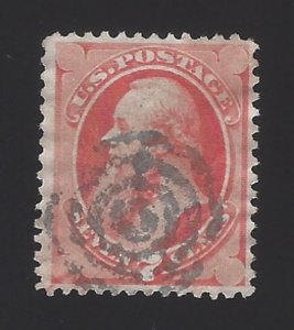 US #149 1870-71 Vermillion Perf 12 Used VF Scv $100