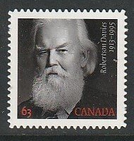 2013 Canada - Sc 2660i - MNH VF - 1 single - Robertson Davies -writer