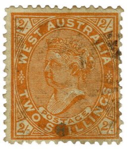 (I.B) Australia Postal : Western Australia 2/- (SG 124c)