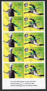 Australia SG2647a 2006 World Cup Germany Self Adhesive Booklet Pane U/M
