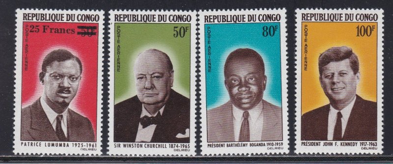 Congo Peoples Rep.# C29-32., John F. Kennedy & other Leaders, NH, 1/2 Cat.